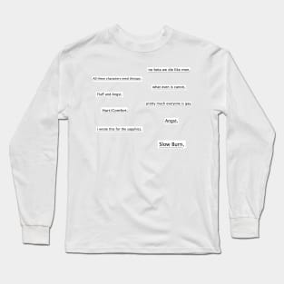 Ao3 Tags Long Sleeve T-Shirt